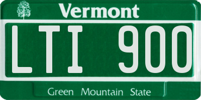 VT license plate LTI900
