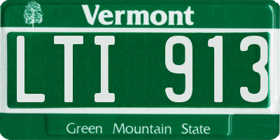 VT license plate LTI913