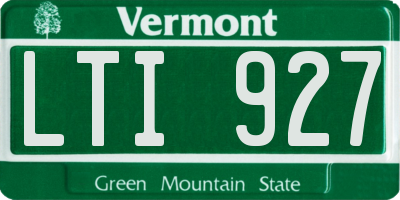 VT license plate LTI927