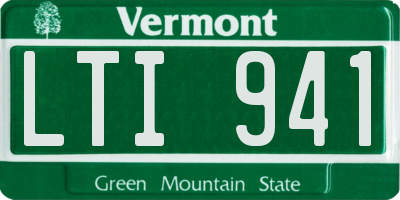 VT license plate LTI941