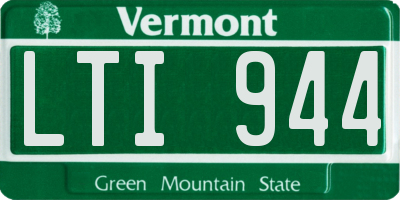 VT license plate LTI944