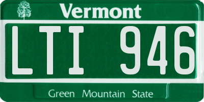 VT license plate LTI946