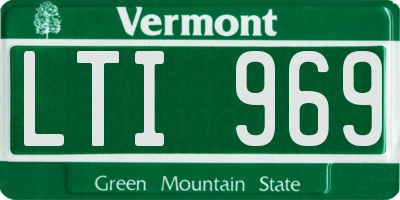 VT license plate LTI969