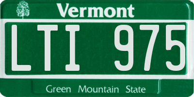 VT license plate LTI975