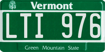 VT license plate LTI976