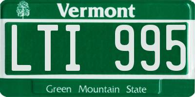 VT license plate LTI995