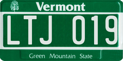 VT license plate LTJ019