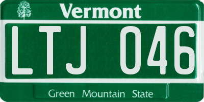 VT license plate LTJ046