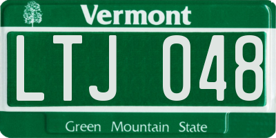 VT license plate LTJ048