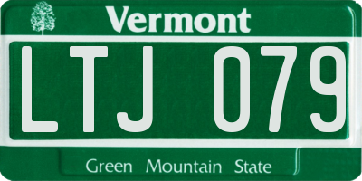 VT license plate LTJ079