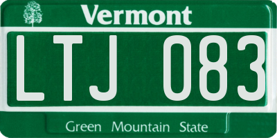 VT license plate LTJ083
