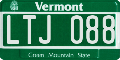 VT license plate LTJ088