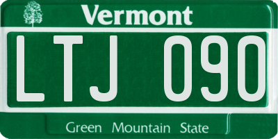 VT license plate LTJ090