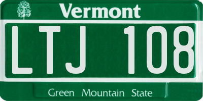 VT license plate LTJ108
