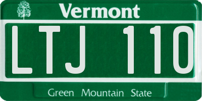 VT license plate LTJ110