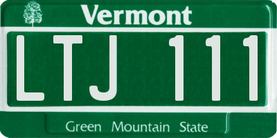 VT license plate LTJ111