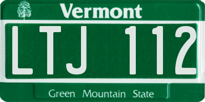 VT license plate LTJ112