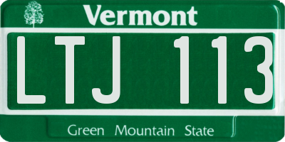 VT license plate LTJ113