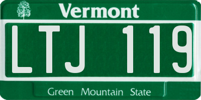 VT license plate LTJ119