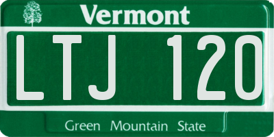 VT license plate LTJ120