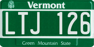 VT license plate LTJ126