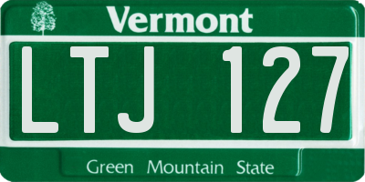 VT license plate LTJ127