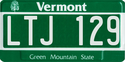 VT license plate LTJ129