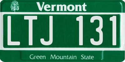 VT license plate LTJ131