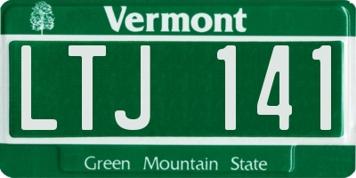 VT license plate LTJ141