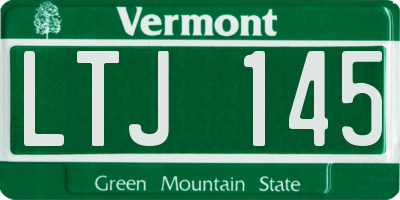 VT license plate LTJ145