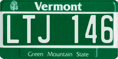 VT license plate LTJ146