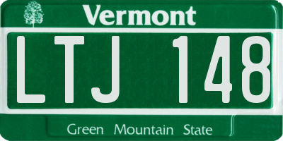 VT license plate LTJ148