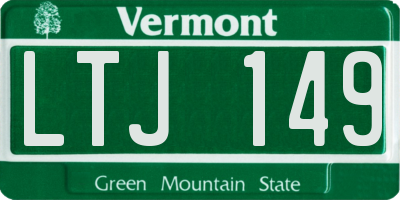 VT license plate LTJ149