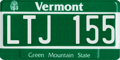 VT license plate LTJ155