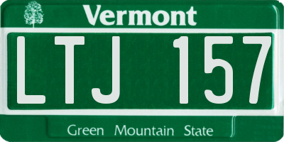 VT license plate LTJ157