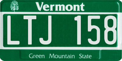 VT license plate LTJ158