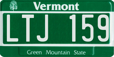 VT license plate LTJ159