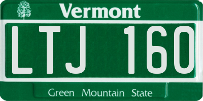 VT license plate LTJ160