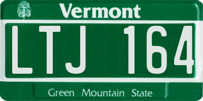 VT license plate LTJ164