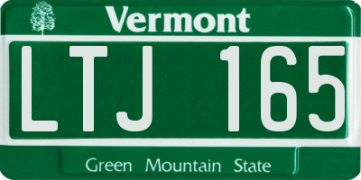 VT license plate LTJ165