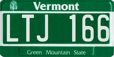 VT license plate LTJ166