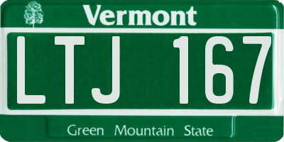 VT license plate LTJ167