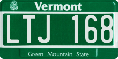 VT license plate LTJ168
