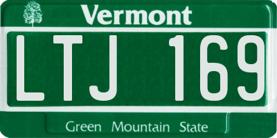 VT license plate LTJ169