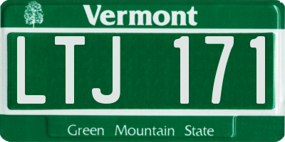 VT license plate LTJ171