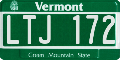 VT license plate LTJ172