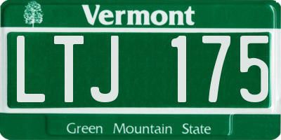 VT license plate LTJ175