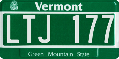 VT license plate LTJ177