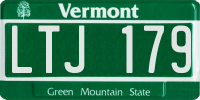 VT license plate LTJ179