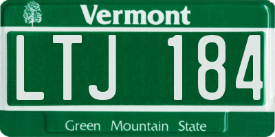 VT license plate LTJ184